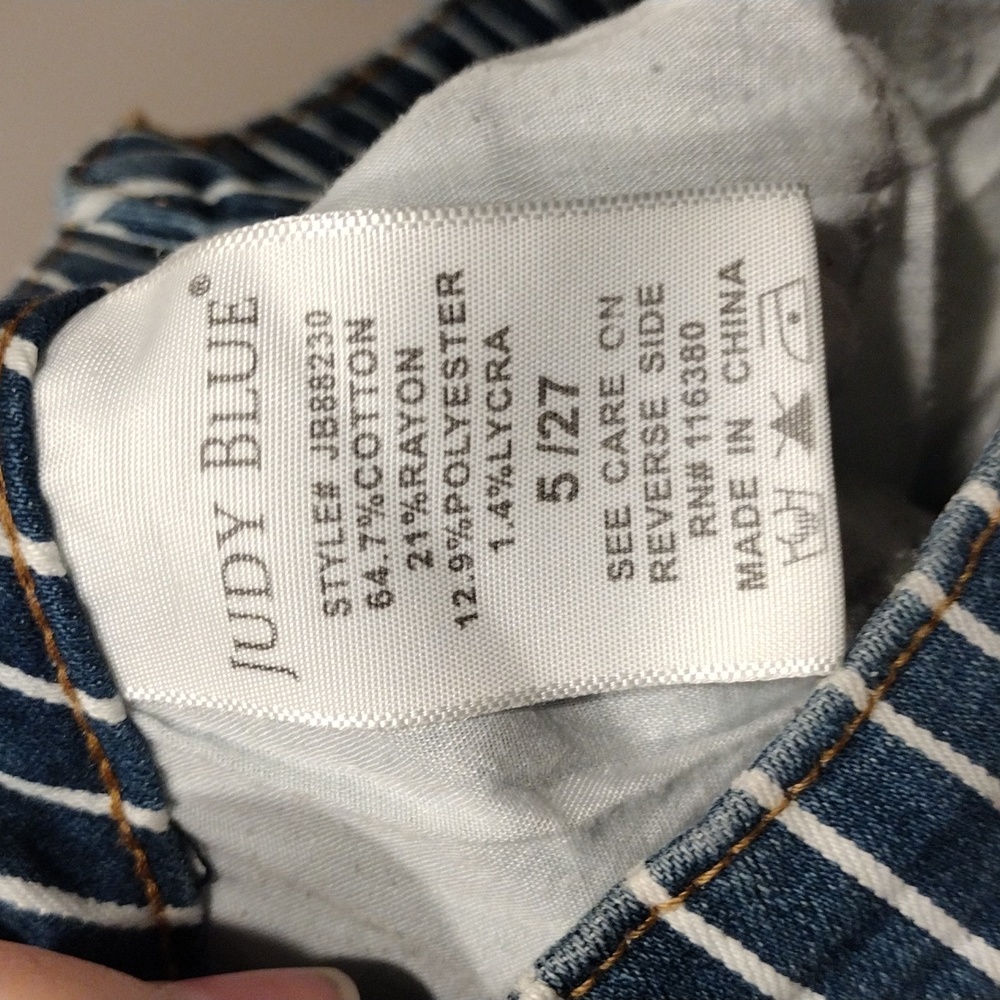 Judy Blue Stripe Super Flare High Waist Ruby Ya Ya Shirley Jeans 5/27-Boho - Picture 8 of 9